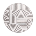SALAMANCA Round Rug 100 cm Grey/White