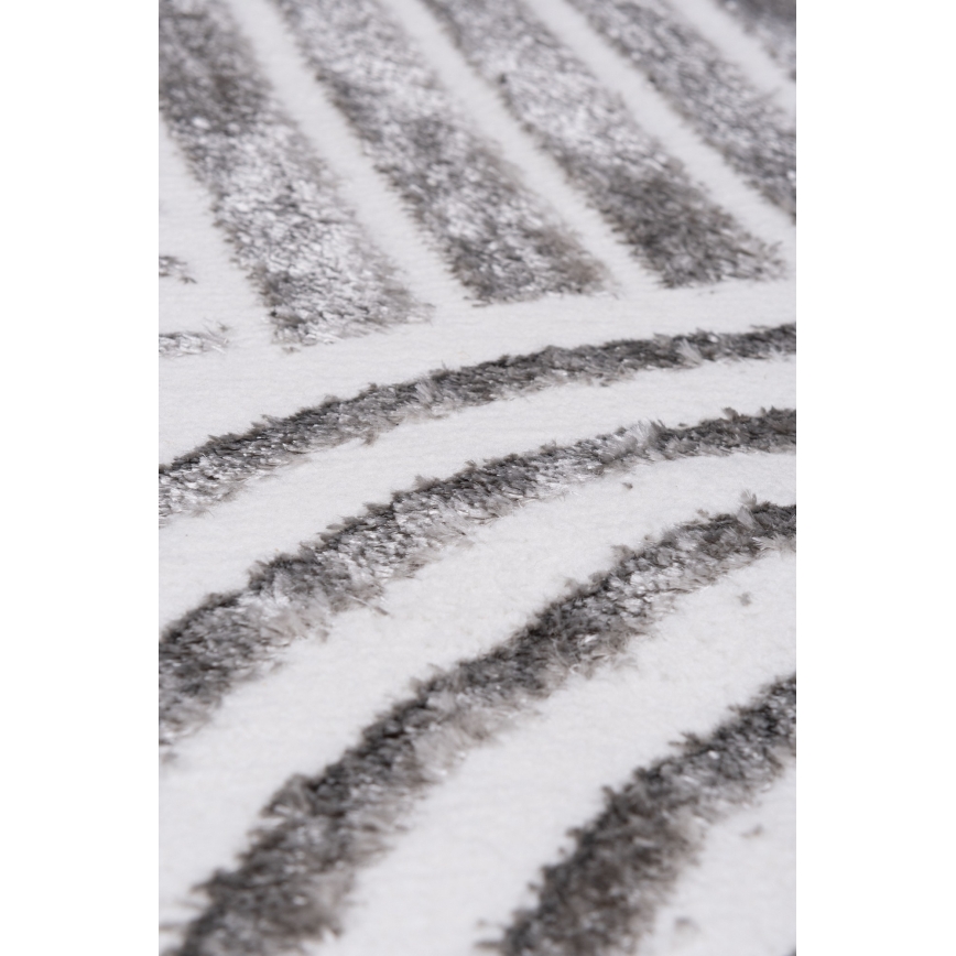 SALAMANCA Round Rug 100 cm Grey/White