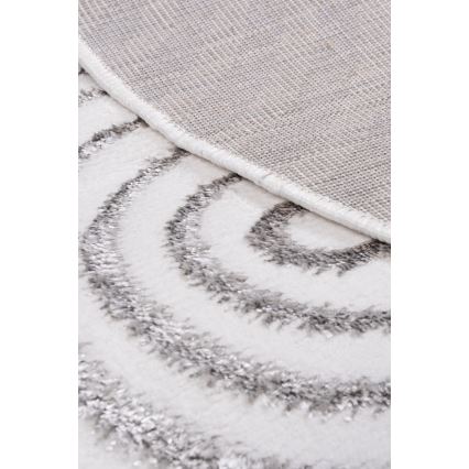 SALAMANCA Round Rug 100 cm Grey/White