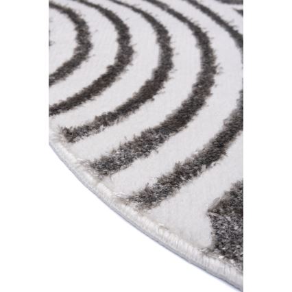 SALAMANCA Round Rug 100 cm Grey/White
