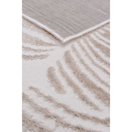 SALAMANCA rug 160x230 cm — beige/white, leaf pattern