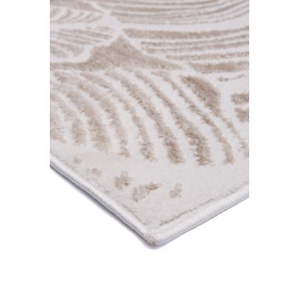SALAMANCA Rug 200 x 280 cm, Beige/White – Leaf Pattern