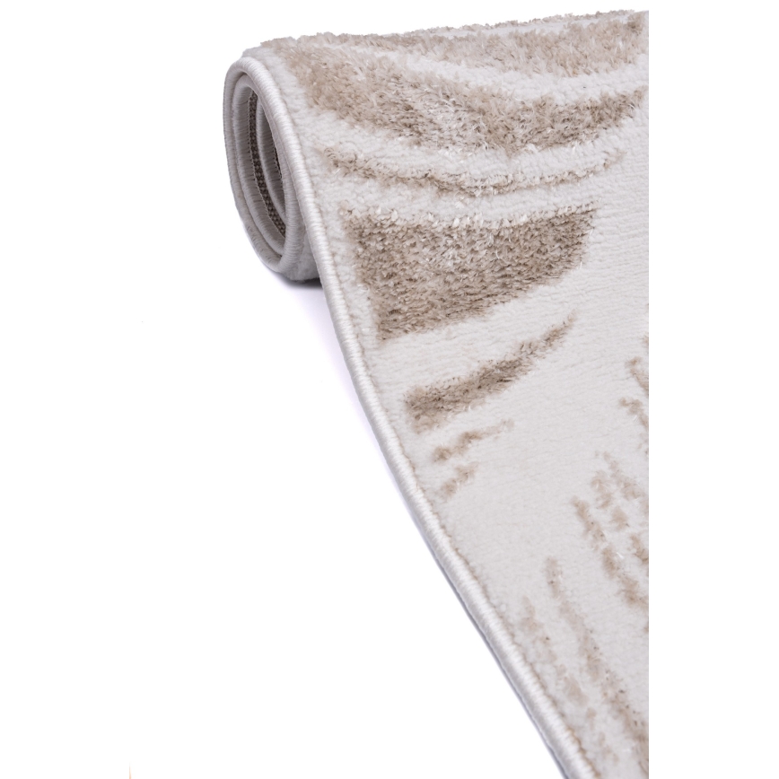 SALAMANCA Rug 67 x 120 cm, beige/white – leaf pattern