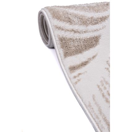 SALAMANCA Rug 67x120 cm, Beige/White, Leaf Pattern