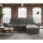SALVADA Reversible L-Shaped Corner Sofa Bed with Storage, Dark Gray