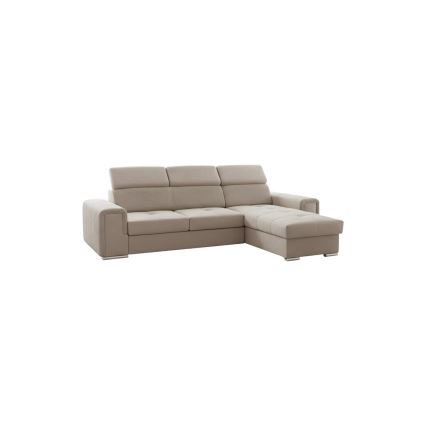 SALVADA Reversible L-Shaped Sofa Bed with Storage, Beige