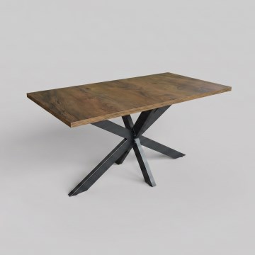 SAMLE Extendable Dining Table 150/190 x 80 cm Lefkas Oak/Black