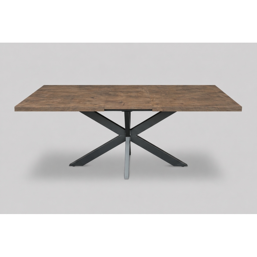 SAMLE Extendable Dining Table 150/190 x 80 cm Lefkas Oak/Black