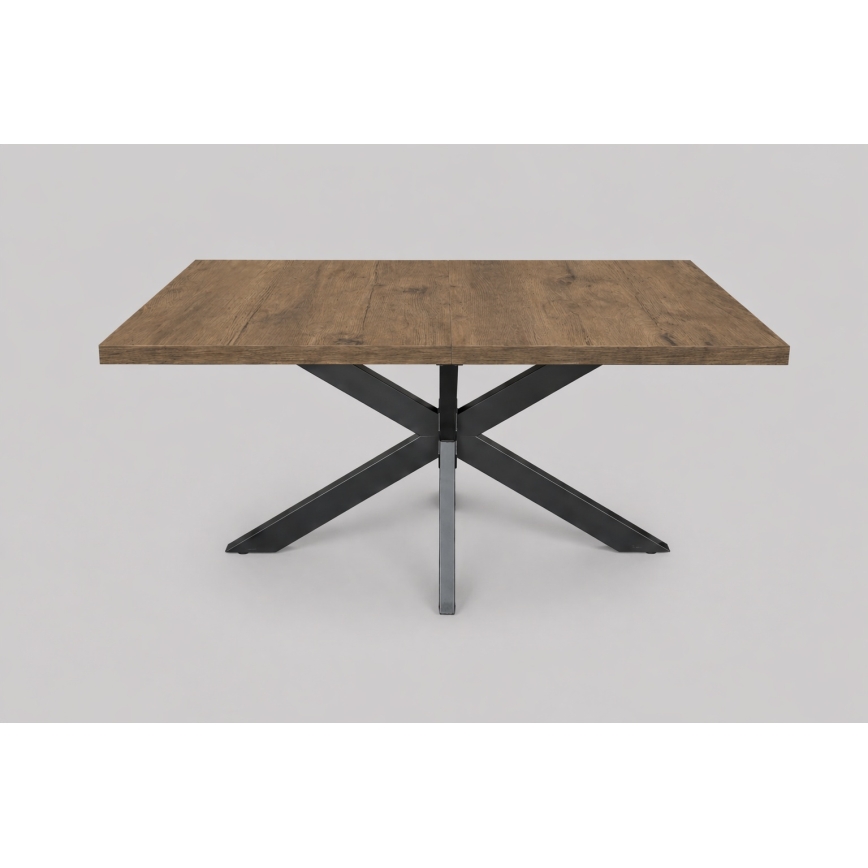 SAMLE Extendable Dining Table 150/190 x 80 cm Lefkas Oak/Black