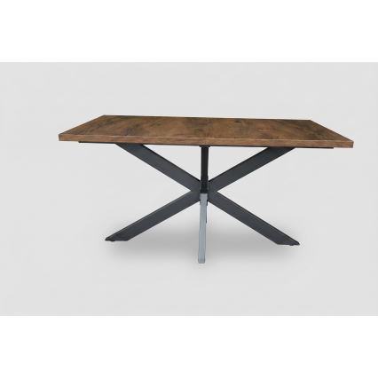 SAMLE Extendable Dining Table 150/190 x 80 cm Lefkas Oak/Black
