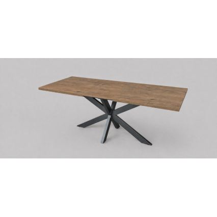 SAMLE Extendable Dining Table 150/190 x 80 cm Lefkas Oak/Black