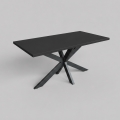 SAMLE Extendable Dining Table 150/190x80 cm Black