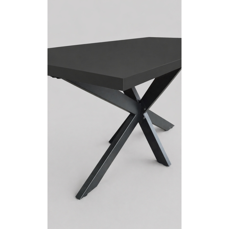 SAMLE Extendable Dining Table 150/190x80 cm Black