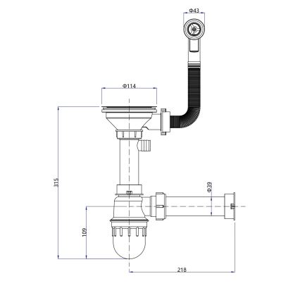 Samona - SAMONA 77x44 cm granite kitchen sink, beige