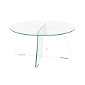SANOS 80 cm Clear Glass Coffee Table