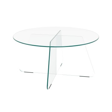 SANOS 80 cm Clear Glass Coffee Table
