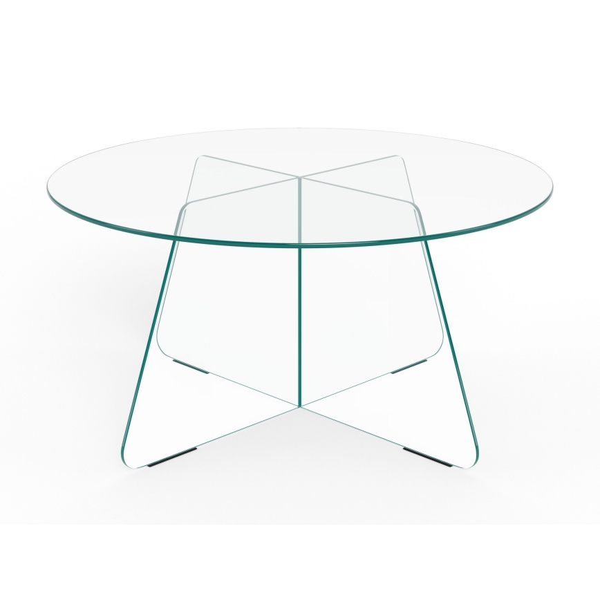 SANOS 80 cm Clear Glass Coffee Table