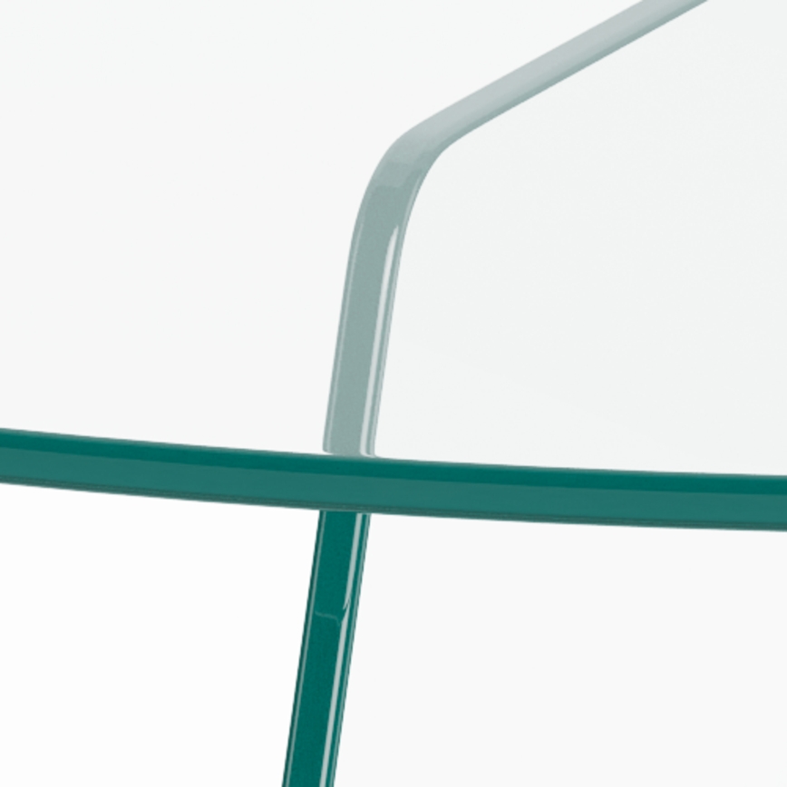 SANOS 80 cm Clear Glass Coffee Table