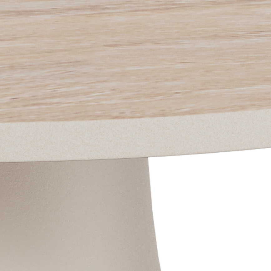 SANTORINI Coffee Table Ø 45 cm, Beige/Grey, Ceramic