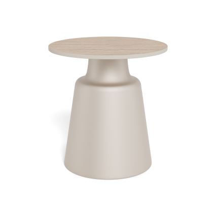 SANTORINI Coffee Table Ø 45 cm, Beige/Grey, Ceramic