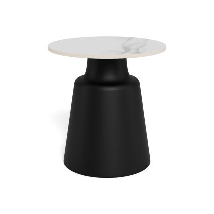 SANTORINI coffee table Ø 45 cm white/black/ceramic