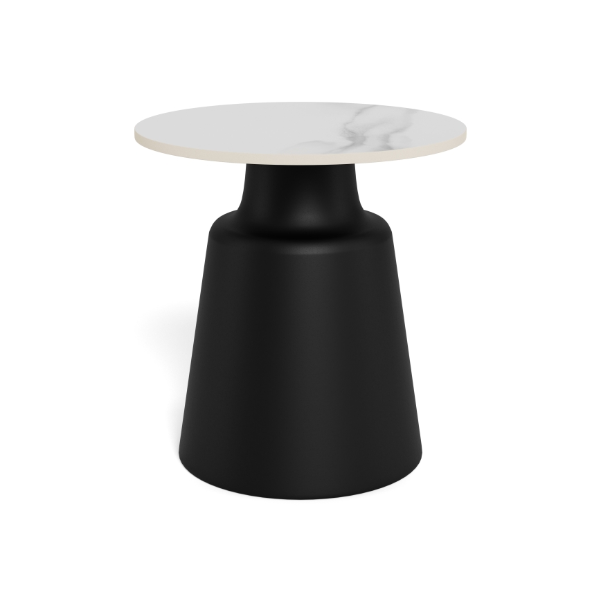 SANTORINI coffee table Ø 45 cm white/black/ceramic