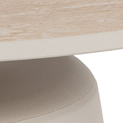 SANTORINI Coffee Table Ø 70 cm beige/grey/ceramic