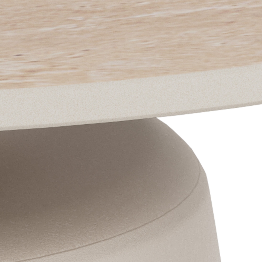 SANTORINI Coffee Table Ø 70 cm beige/grey/ceramic