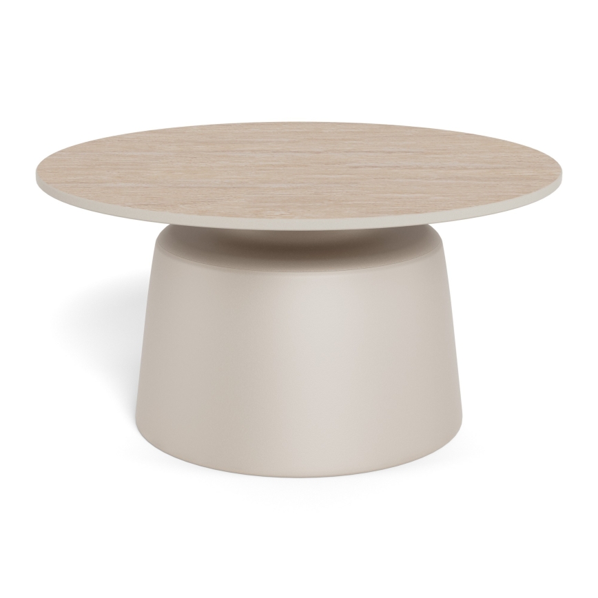 SANTORINI Coffee Table Ø 70 cm beige/grey/ceramic