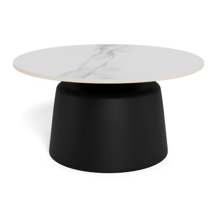 SANTORINI Coffee Table Ø 70 cm White/Black/Ceramic