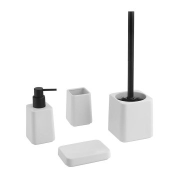 Sapho - 4-piece bathroom set, white/black