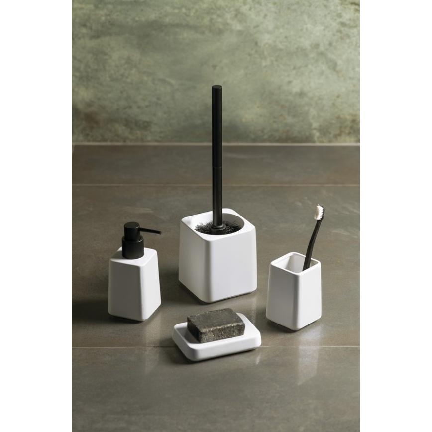 Sapho - 4-piece bathroom set, white/black