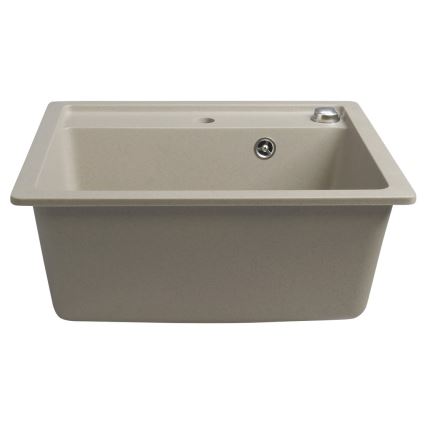 Sapho - 53 x 50 cm Granite Kitchen Sink, Beige