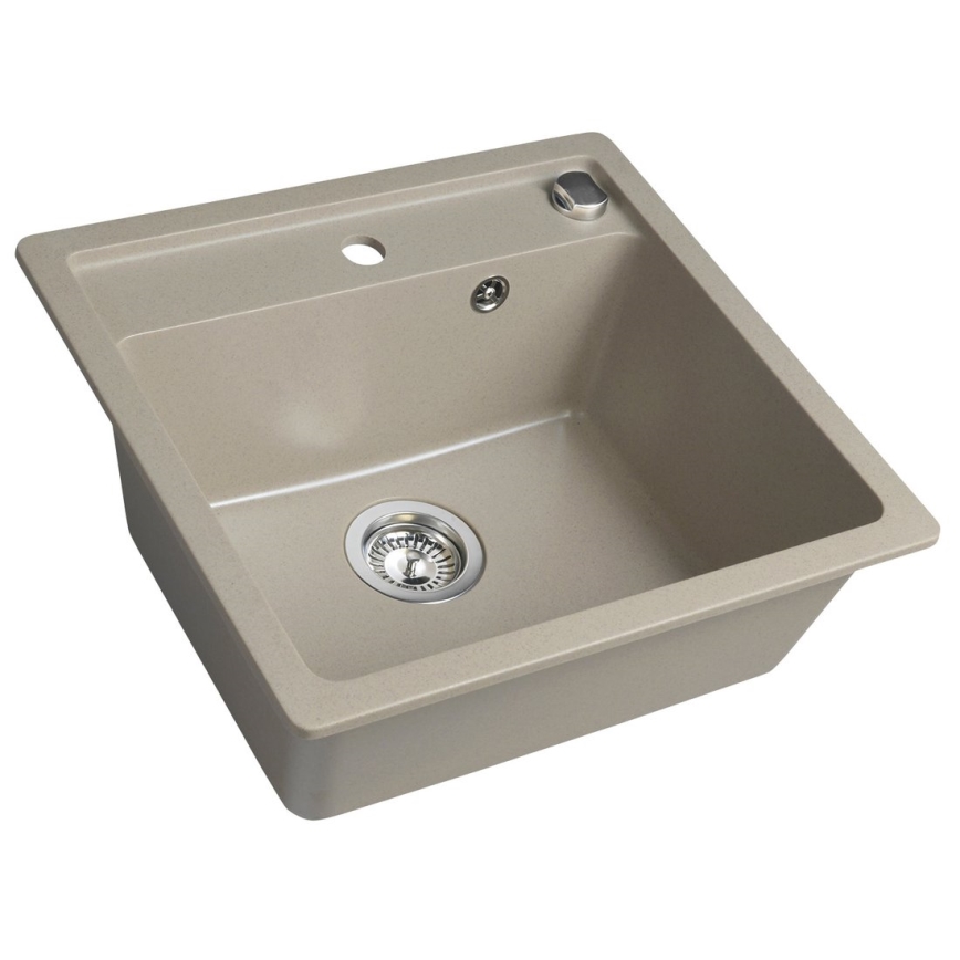 Sapho - 53 x 50 cm Granite Kitchen Sink, Beige