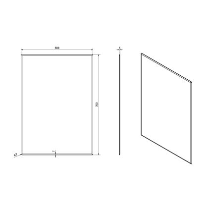 Sapho - ACCORD Mirror 50x70 cm, clear glass