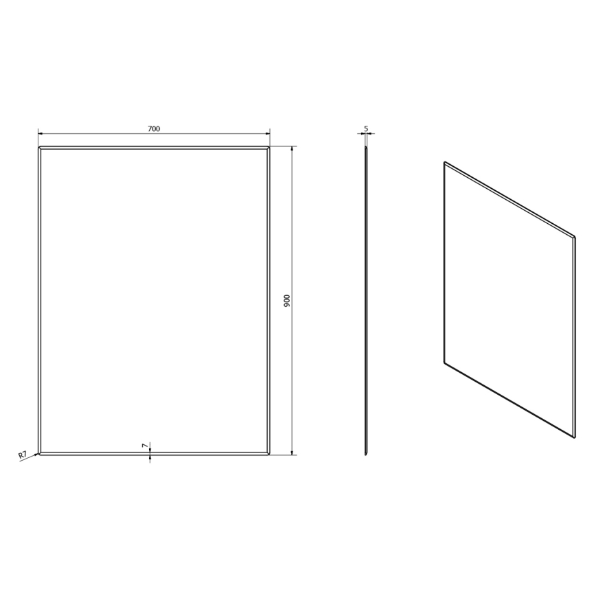 Sapho - ACCORD Mirror 70 x 90 cm
