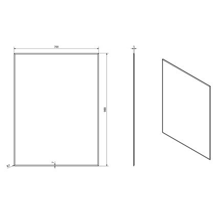 Sapho - ACCORD Mirror 70x90 cm