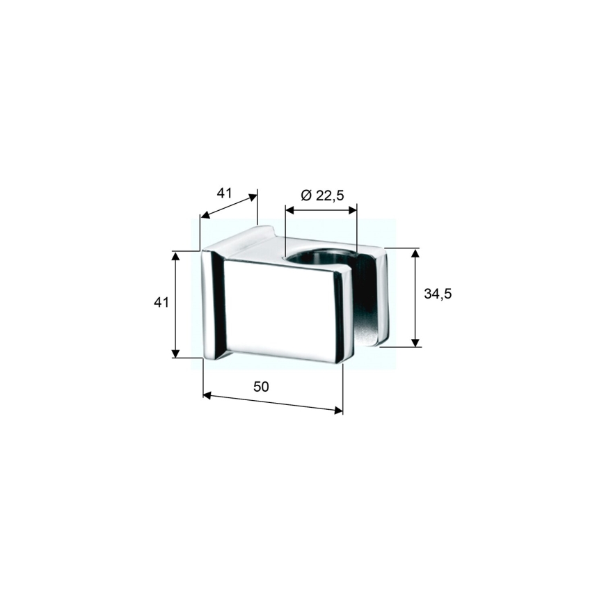 Sapho - Angular fixed shower holder/matte black
