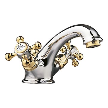 Sapho - ANTEA RETRO Gold Basin Mixer with Pop-up Waste