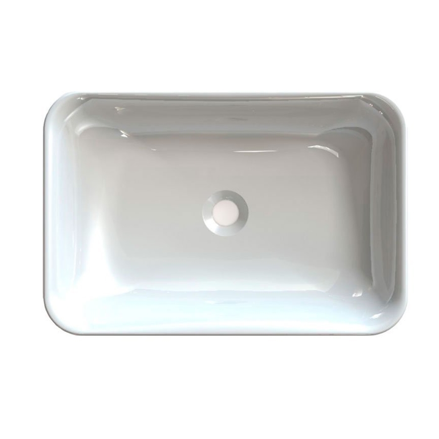 Sapho - ASOFFI Built-in Washbasin 55x37 cm Marble/White