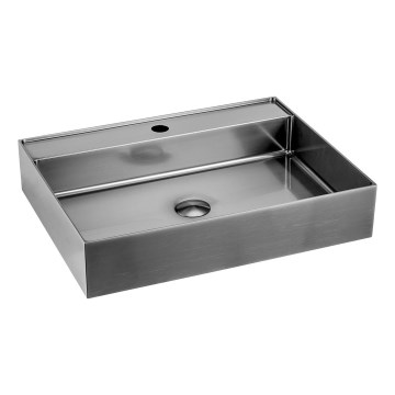 Sapho - AURUM Countertop Basin 55x42 cm, Brushed Stainless Steel