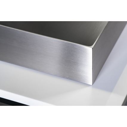 Sapho - AURUM Countertop Basin 55x42 cm, Brushed Stainless Steel