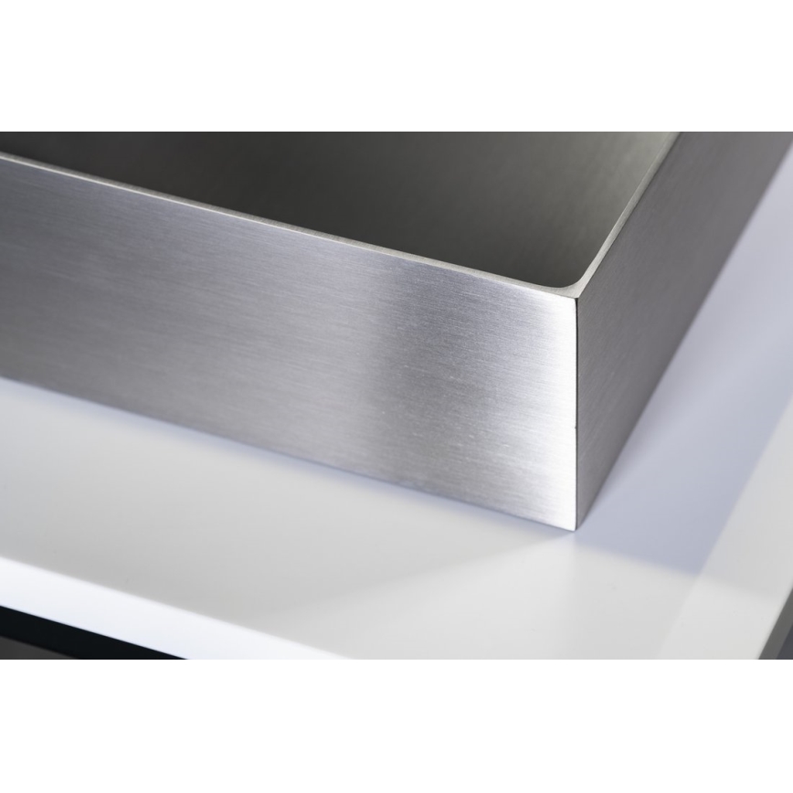 Sapho - AURUM Countertop Basin 55x42 cm, Brushed Stainless Steel