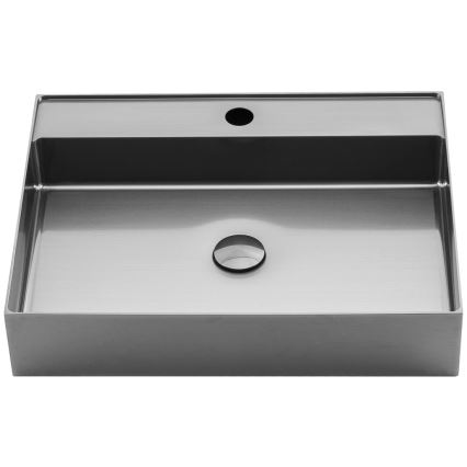 Sapho - AURUM Countertop Basin 55x42 cm, Brushed Stainless Steel