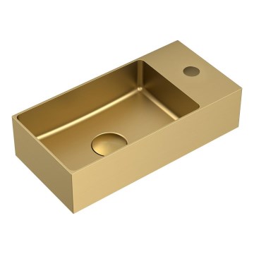 Sapho - AURUM Wall-Mounted Washbasin 36.5 x 18 cm, Matte Gold