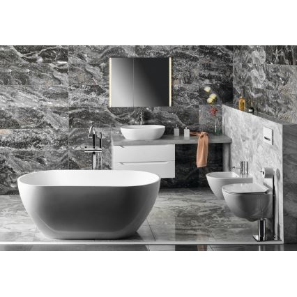 Sapho - AVICE vanity top for washbasin 150x49,5 cm gray/cement