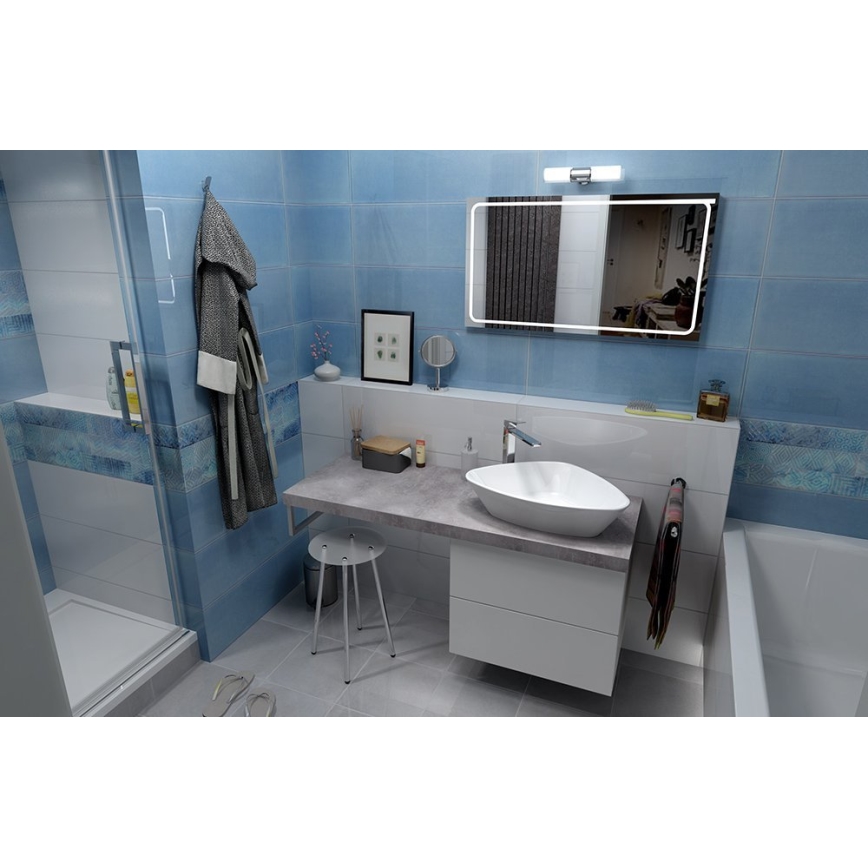 Sapho - AVICE vanity top for washbasin 150x49,5 cm gray/cement