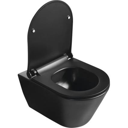Sapho - AVVA SLIM SoftClose Toilet Seat, Matte Black