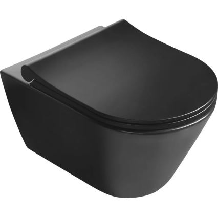 Sapho - AVVA SLIM SoftClose Toilet Seat, Matte Black