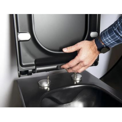 Sapho - AVVA SLIM SoftClose Toilet Seat, Matte Black